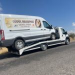 Güdül de kaza yapmış güdül belediyesinin aracı şaşmaz sanayi sitesine getirdik